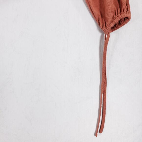 Kendall & Kylie Blouse Womens Medium Blush Off The Shoulder Casual Chic Crop Top - Picture 3 of 5